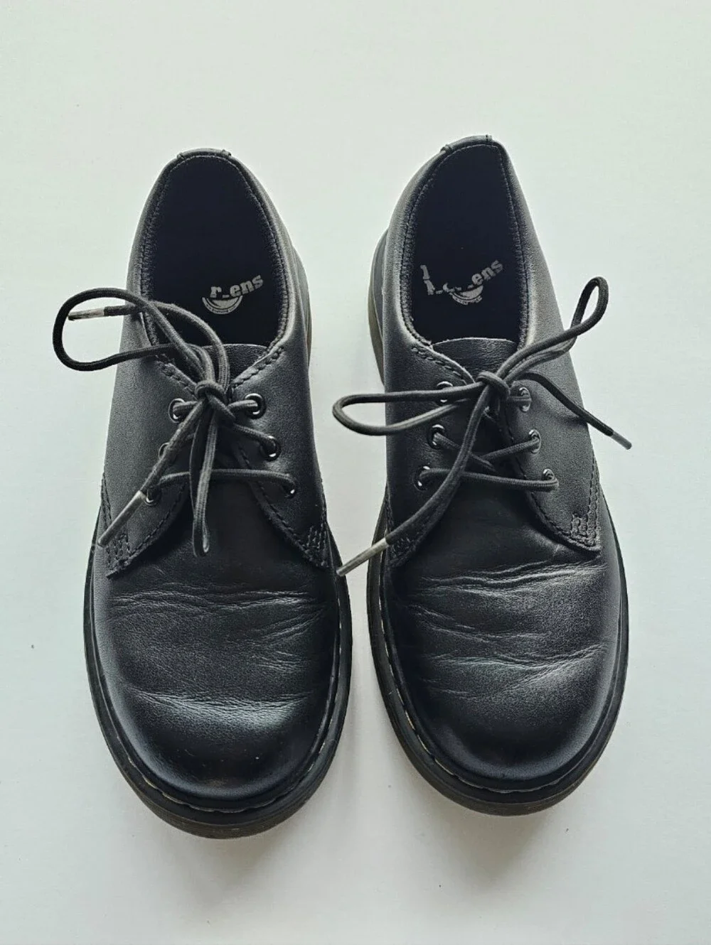 Doc Martens Dr. Martens Black Leather School Shoes - 3 US Youth Oxford Laceups